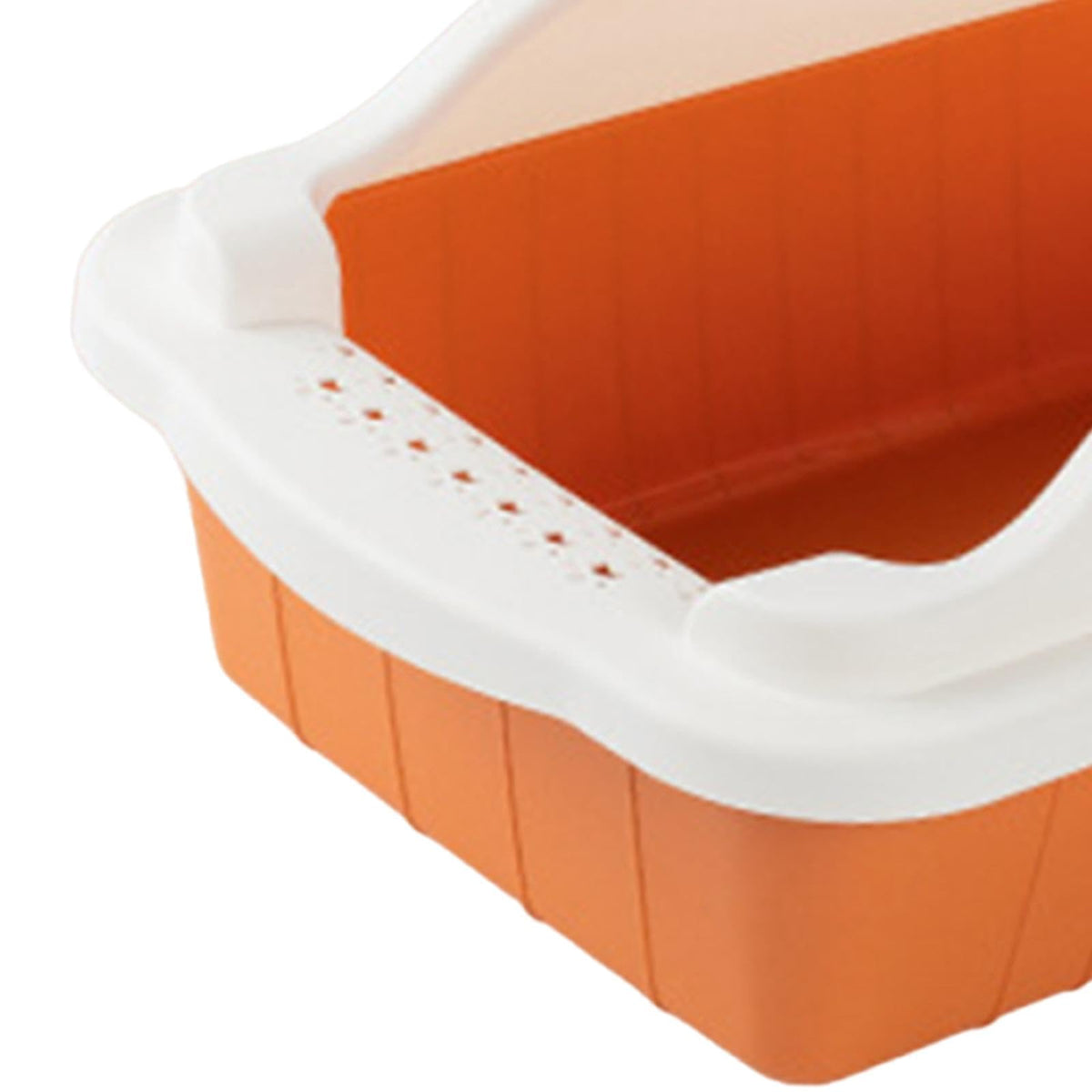 Orange Cat Litter Box with Sifting Spoon A96825