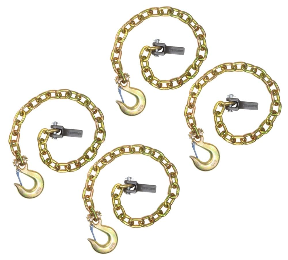 4 Pack 36 inch Grade 70 Trailer Safety Chain with Clevis Snap Hook G762035