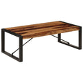 Solid Sheesham Wood Coffee Table with Steel Legs X677562
