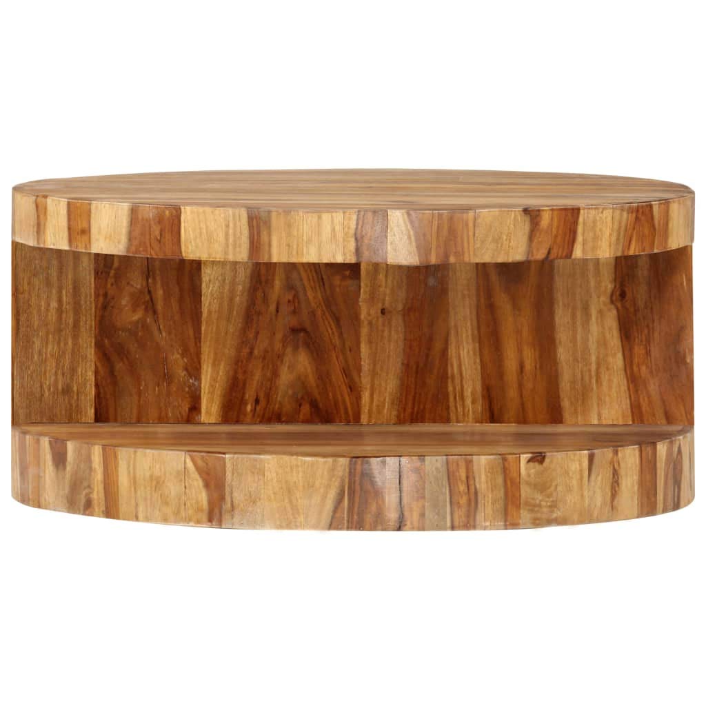 Round Wood Coffee Table with Storage W754259