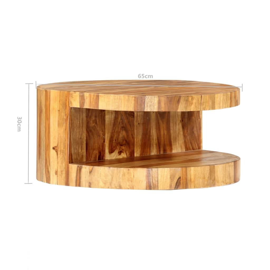 Round Coffee Table Solid Sheesham Wood P36791