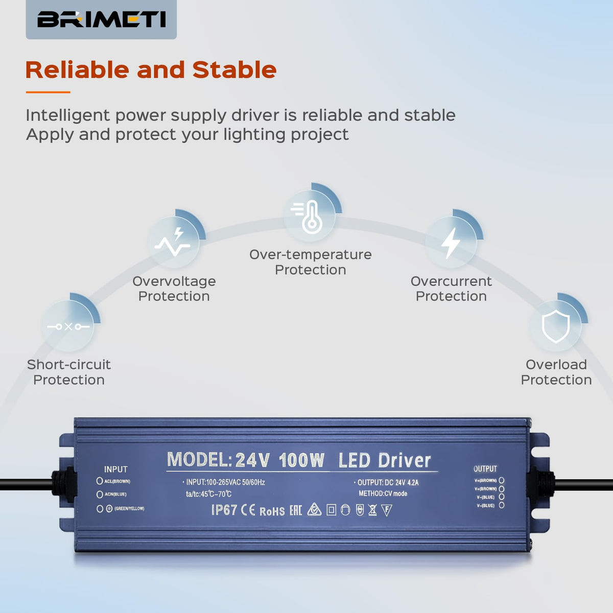 24V 200W Waterproof IP67 LED Power Supply Y217701