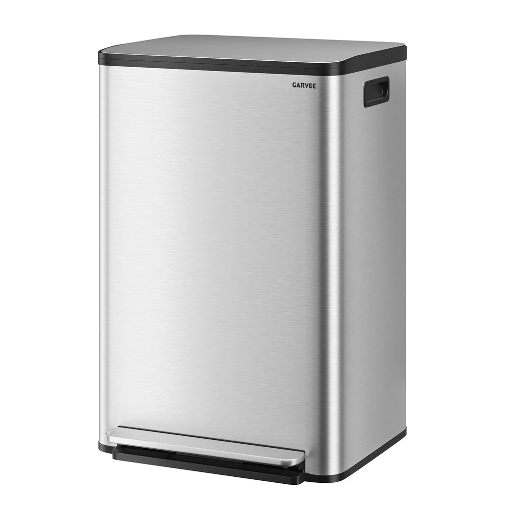 13 Gallon Stainless Steel Step-on Trash Can O33135