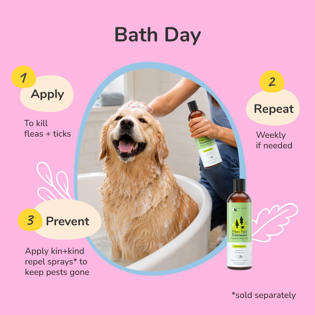 Lemongrass Flea & Tick Shampoo for Dogs & Cats 12 fl oz T572185