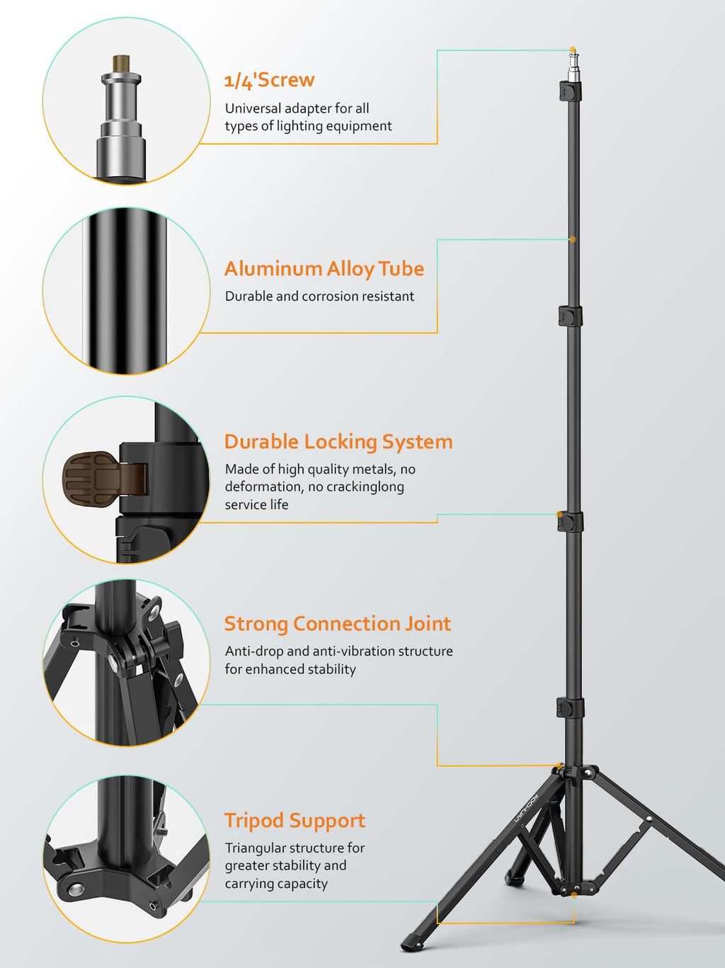 1.7M Aluminum Alloy Camera Tripod V45367