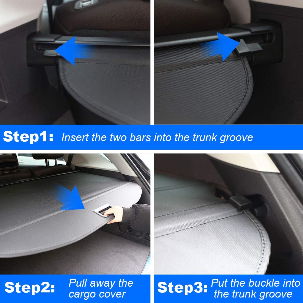 Cargo Cover for Nissan X-Trail Rogue 2014-2020 Rear Trunk Shade E171577