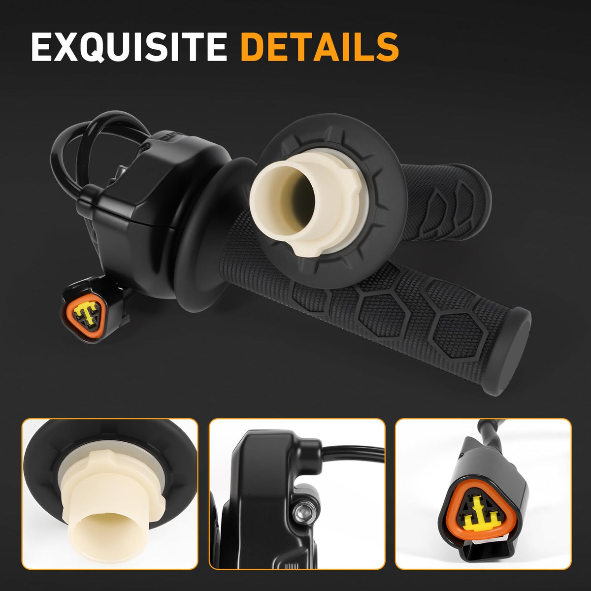 Electric Throttle Handle Assembly with Cable and Spare Right Handlebar Grip V992