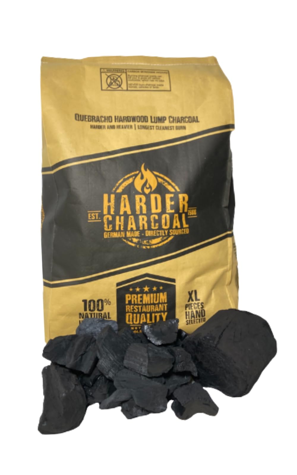 Extra Large Lump Charcoal White Quebracho Wood 33lb D65590