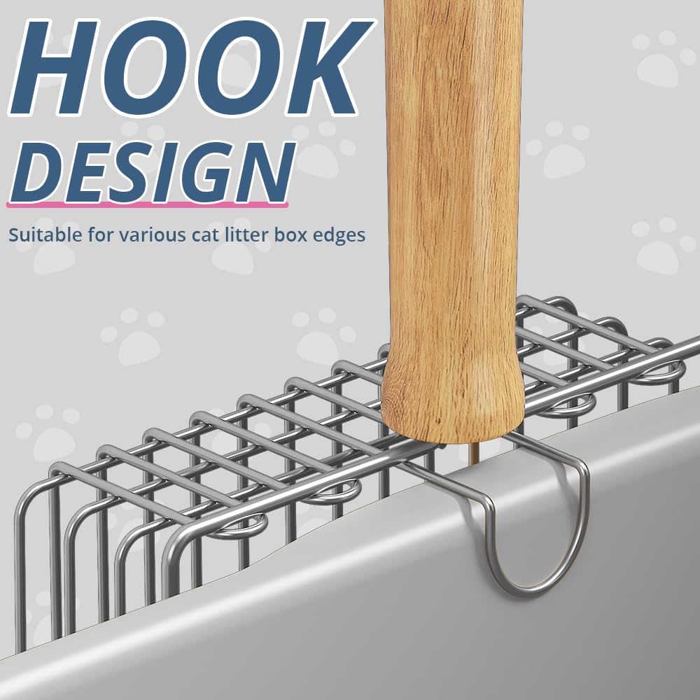 Metal Litter Scoop with Beech Wood Grip Q410