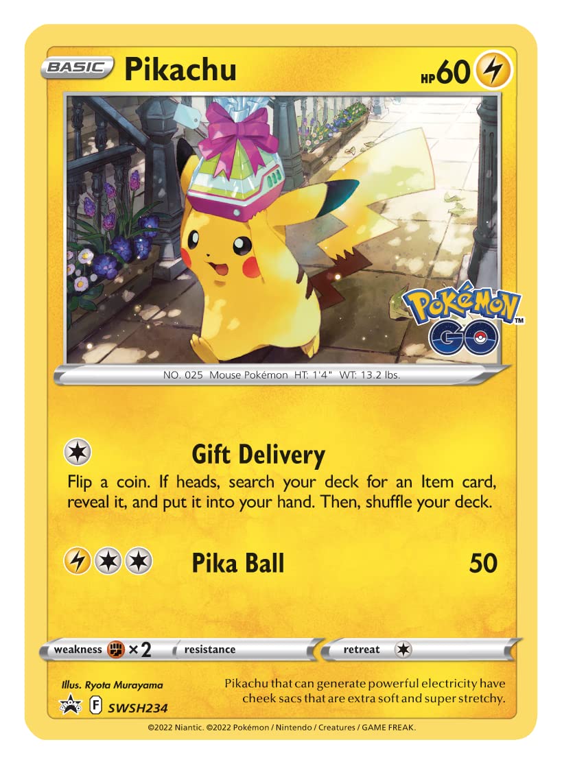 Pokémon TCG GO Tin 2 Foil Cards & 4 Booster Packs A387