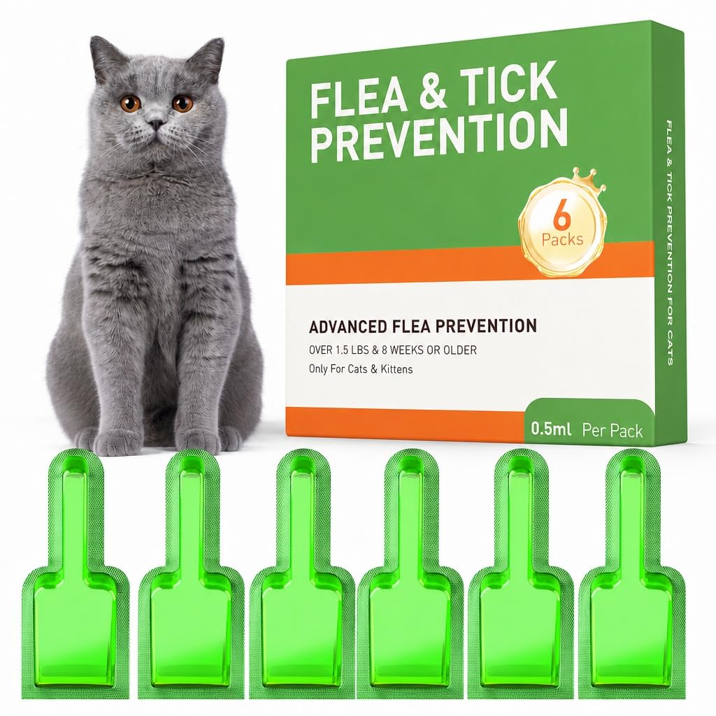 6 Pack Flea and Tick Prevention for Cats F33109