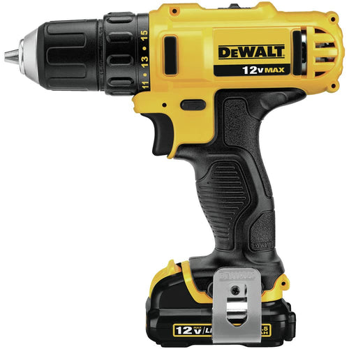 12V MAX 3/8 Inch Cordless Drill/Driver Kit with Battery and Charger O34276