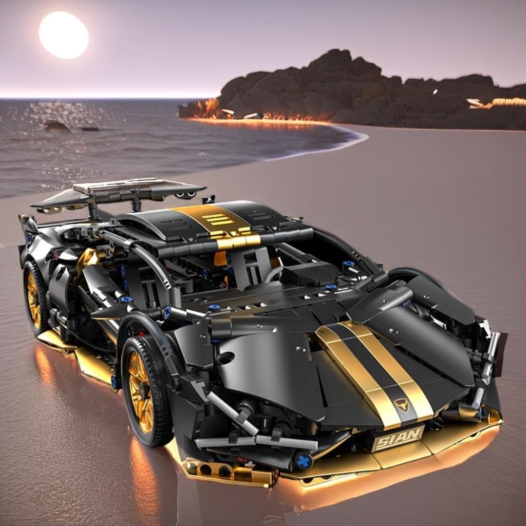 1:14 Building Block Car Set with LED K21812