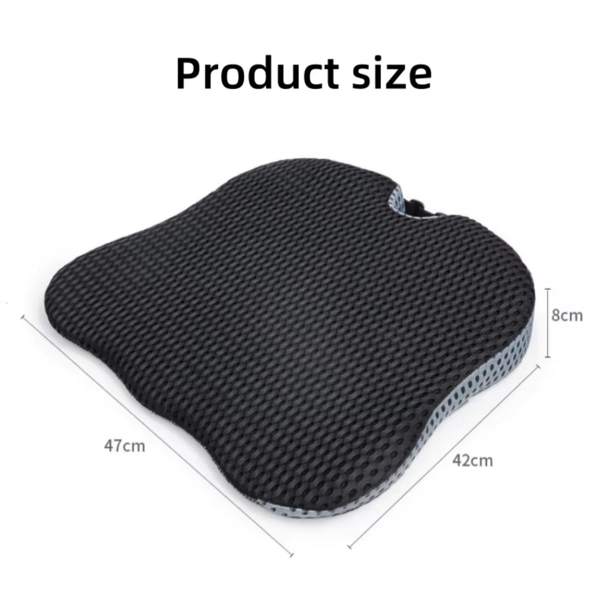 Black Memory Foam Car Seat Booster Cushion A608
