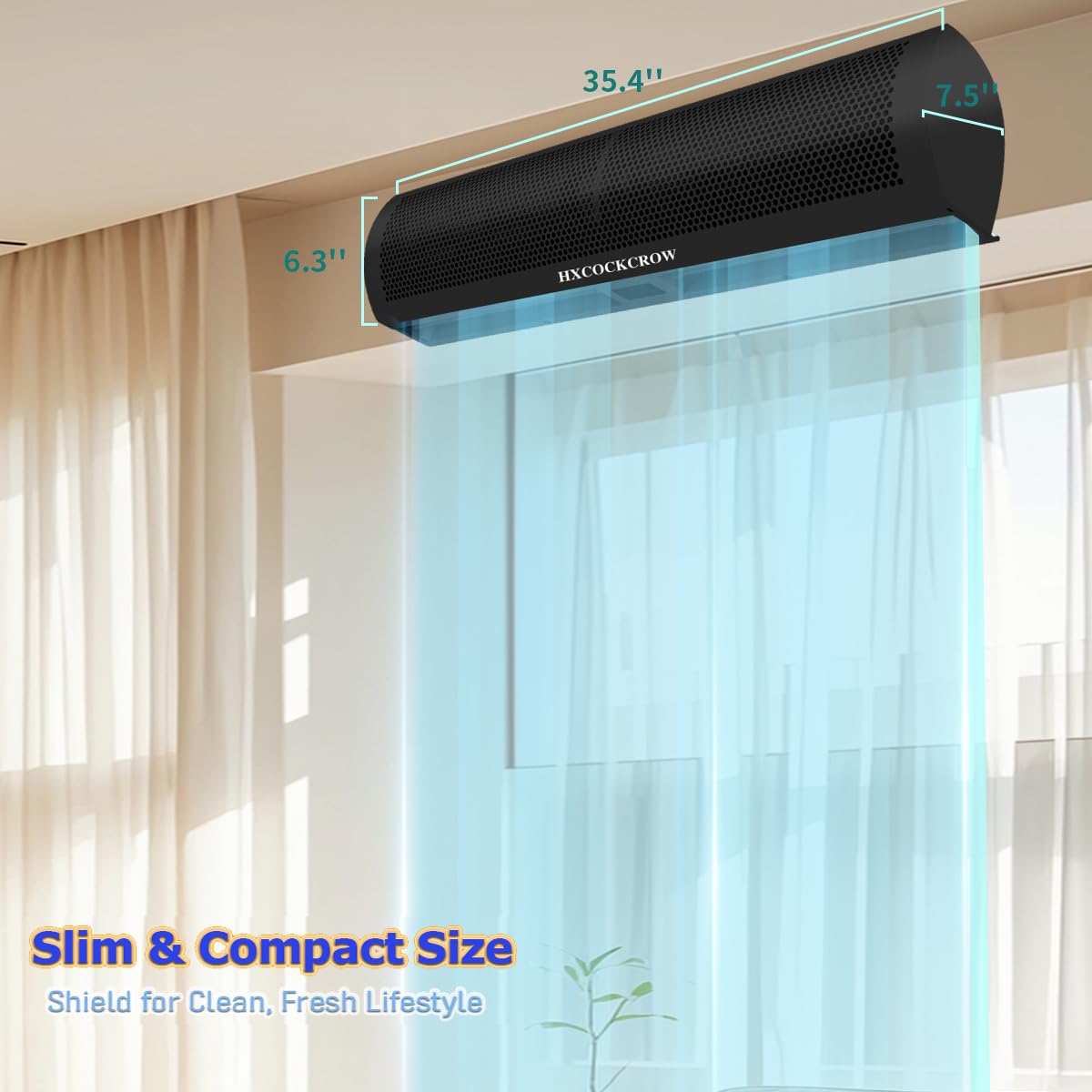 36'' Matte Black 2-Speed Air Curtain Z155726