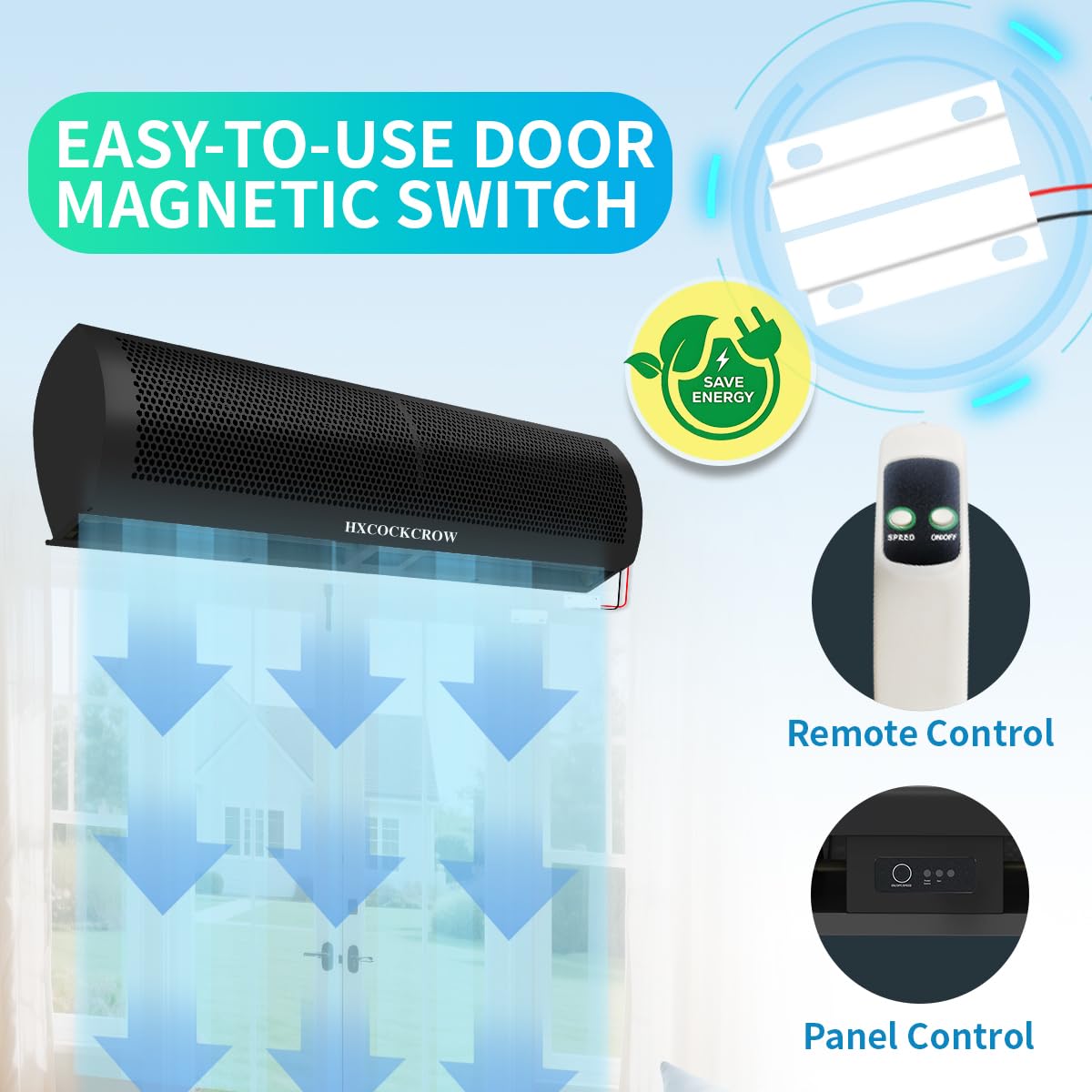 36'' Matte Black 2-Speed Air Curtain Z155726