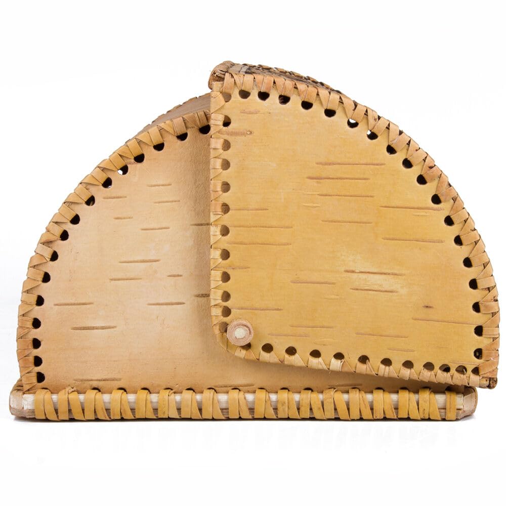 Birds Pattern Birch Bark Bread Box T67125