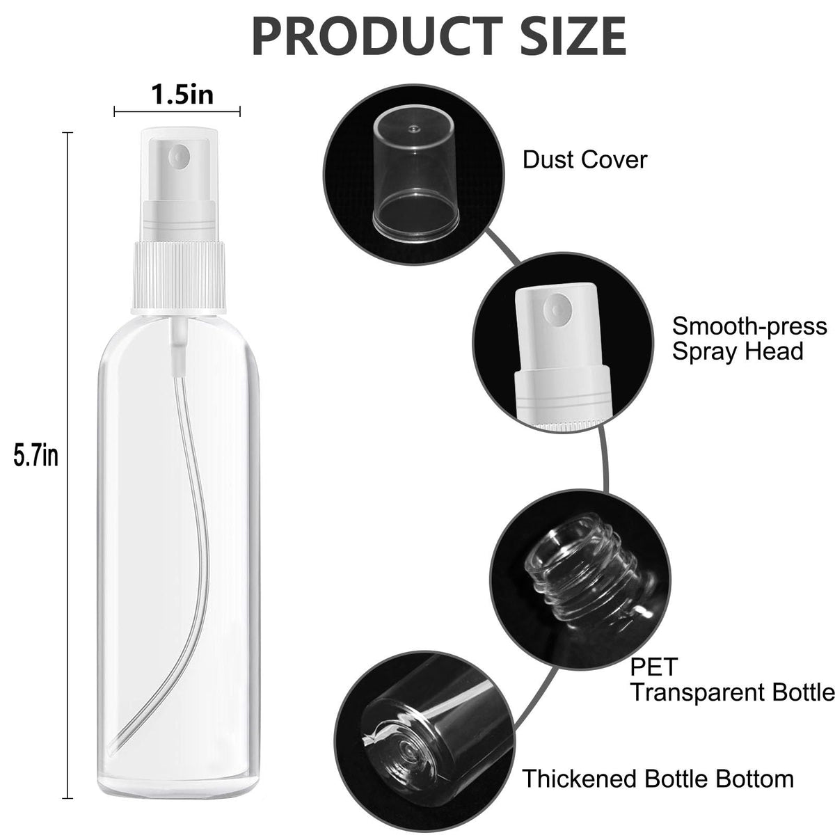 4 Pack 3.4 Oz Travel Bottles V68753