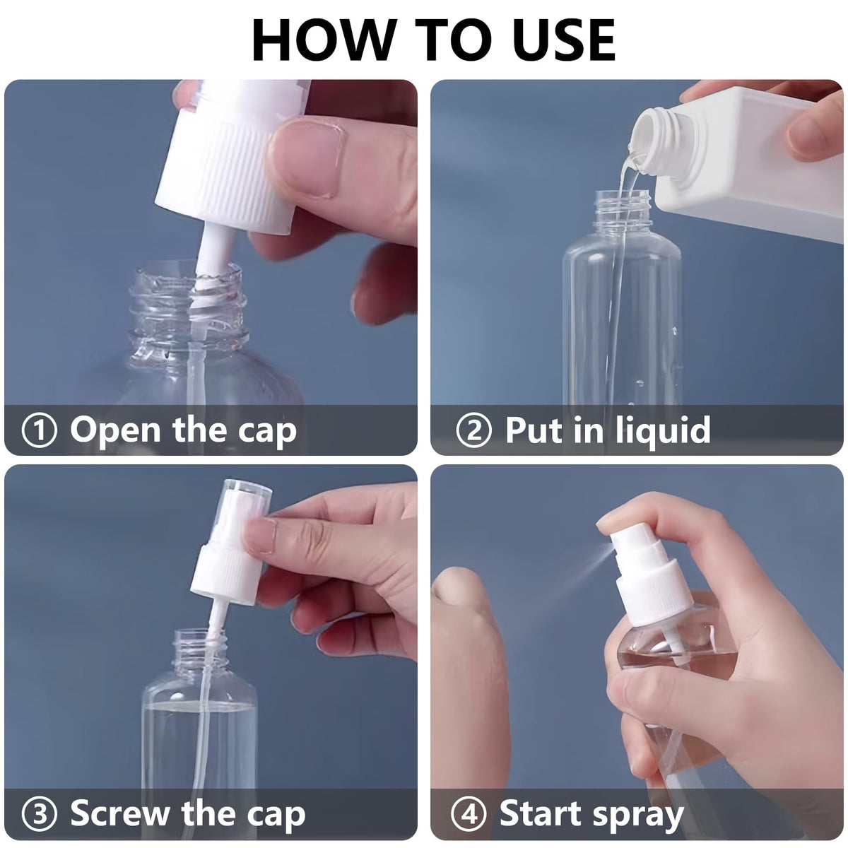 4 Pack 3.4 Oz Travel Bottles V68753