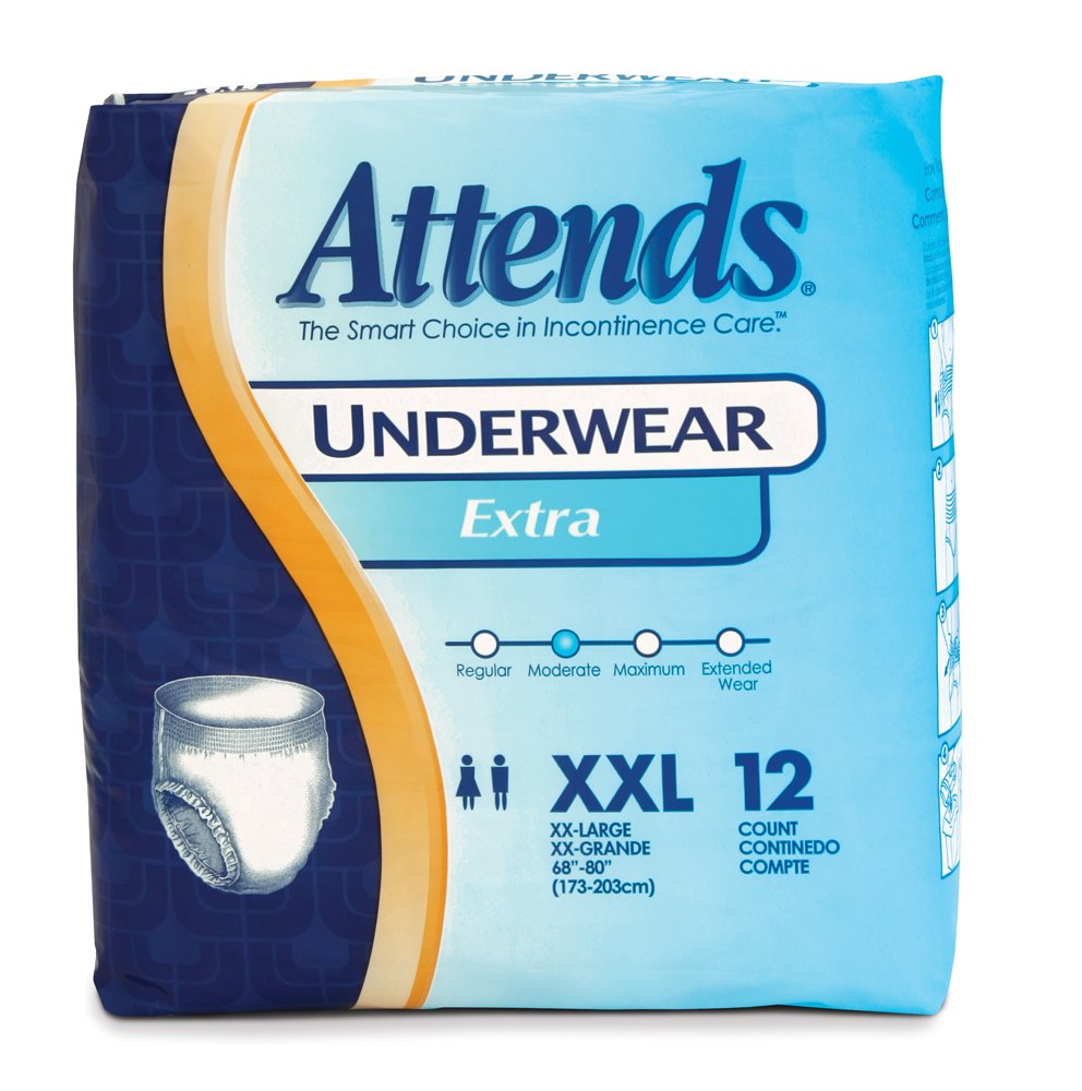 Incontinence Care Underwear for Adults XXL 12 Count Pack of 4 G563