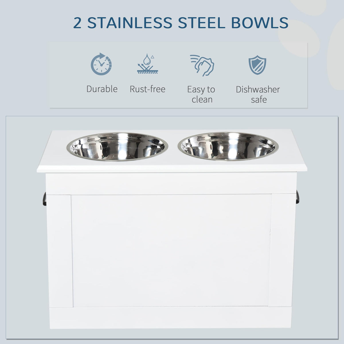 Raised Pet Feeding Storage Station D97236