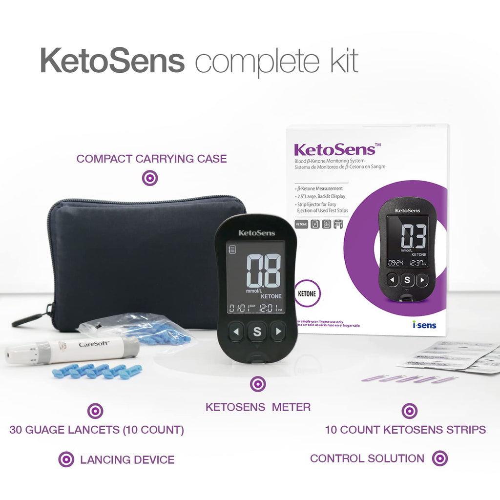 Blood Ketone Monitoring Starter Kit with 10 Test Strips F922313