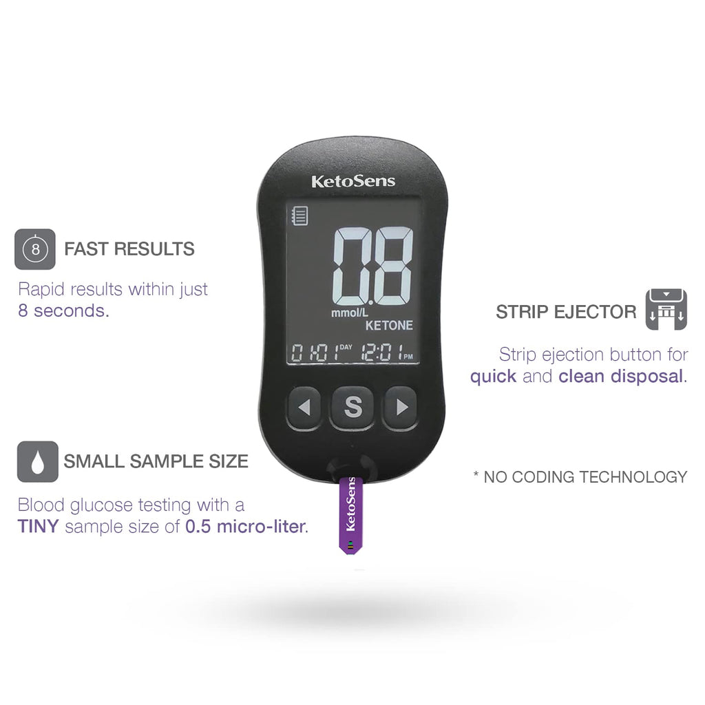 Blood Ketone Monitoring Starter Kit with 10 Test Strips F922313