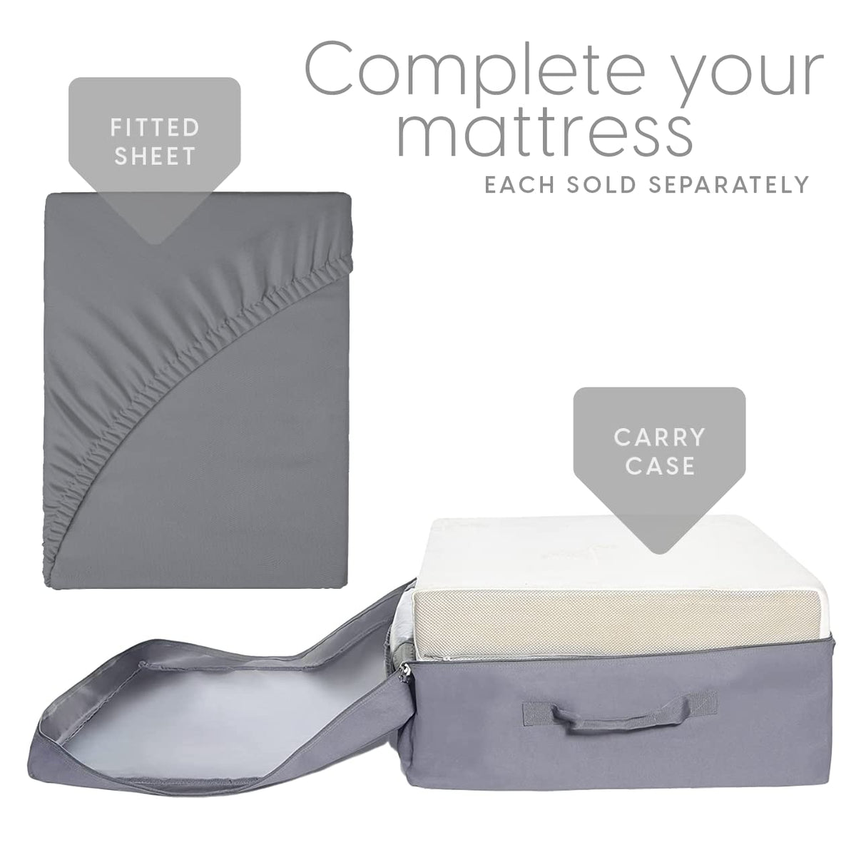 Queen Size 6 inch Memory Foam Trifold Mattress D720392