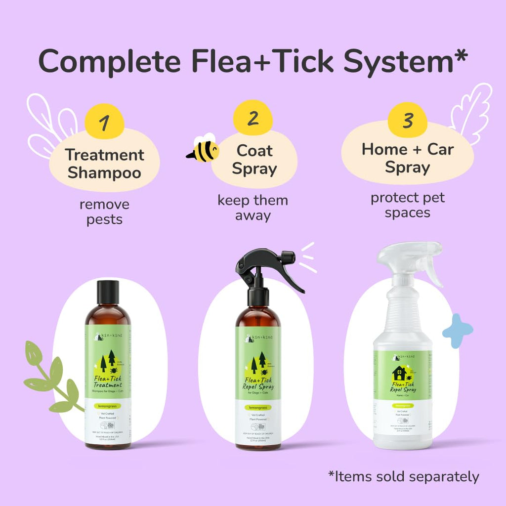 Lemongrass Flea & Tick Shampoo for Dogs & Cats 12 fl oz T572185