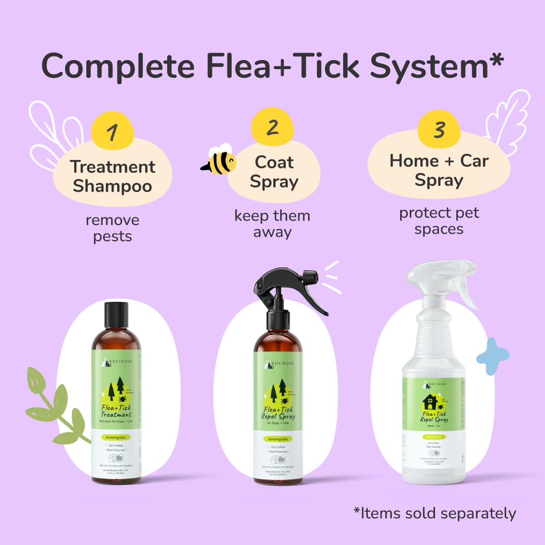 Lemongrass Flea & Tick Shampoo for Dogs & Cats 12 fl oz T572185