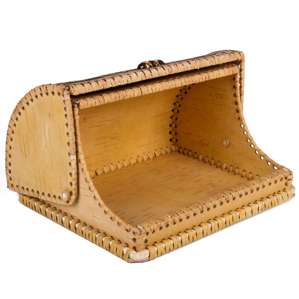 Birds Pattern Birch Bark Bread Box T67125