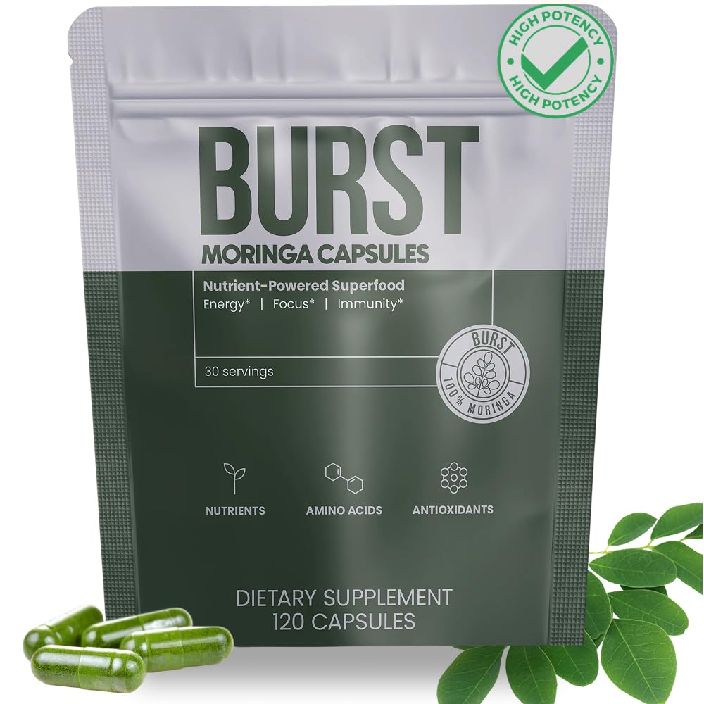 Organic Moringa Leaf Capsules 120 Ct Y495