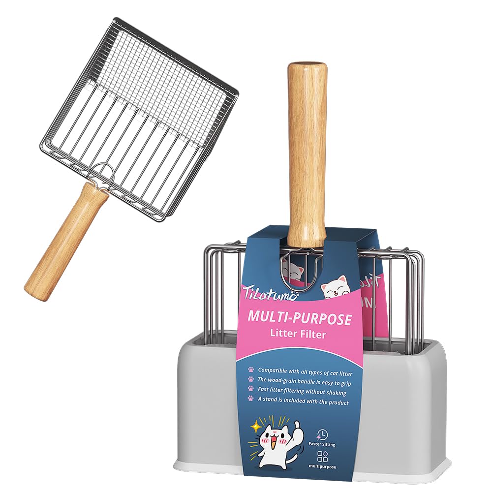 Metal Litter Scoop with Beech Wood Grip Q410