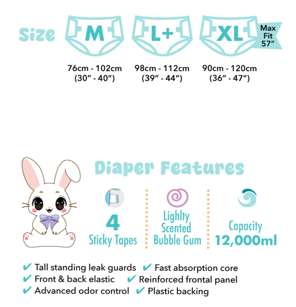 Adult Disposable Diapers 10 Pack Medium D49551
