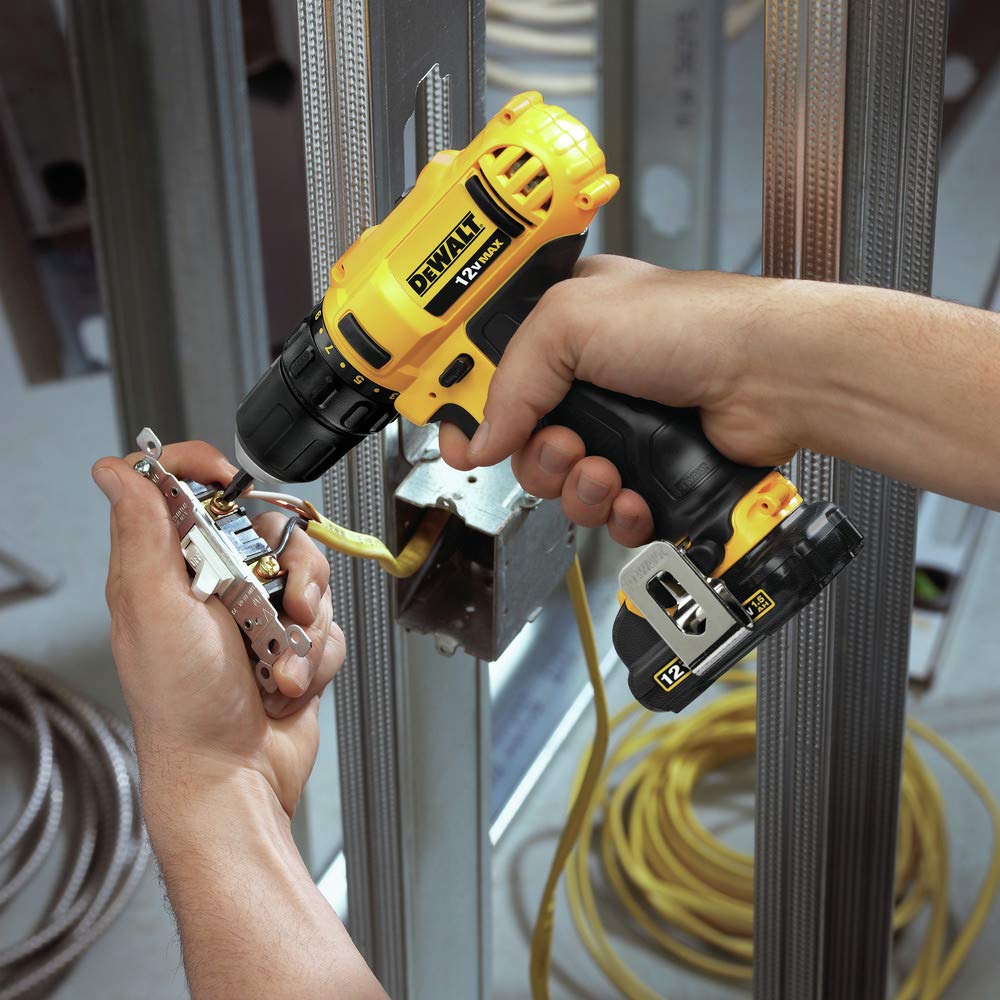 12V MAX 3/8 Inch Cordless Drill/Driver Kit with Battery and Charger O34276