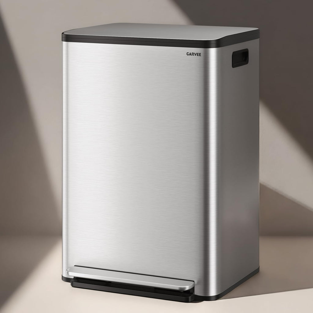 13 Gallon Stainless Steel Step-on Trash Can O33135