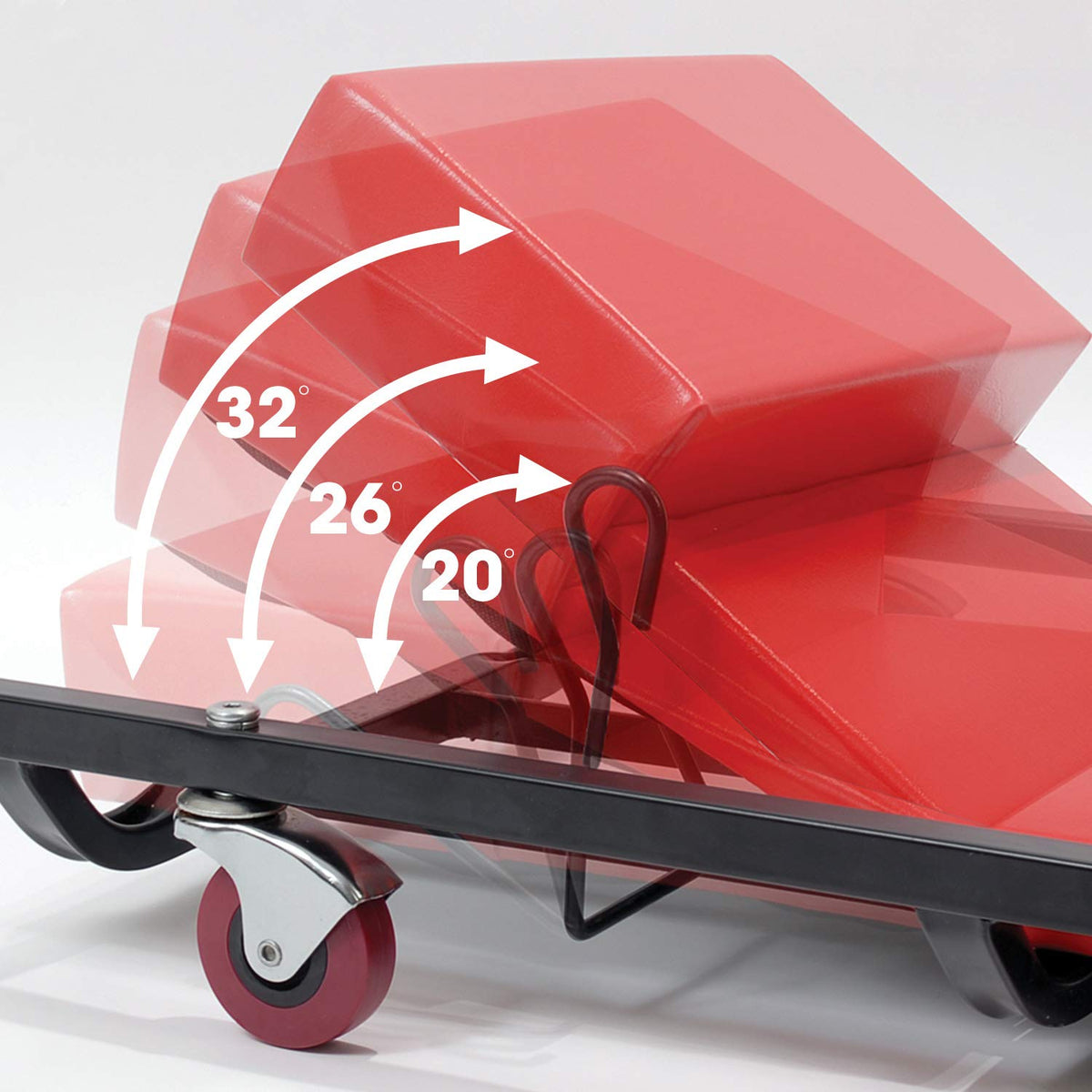 Rolling Garage Creeper with Adjustable Headrest and 6 Casters T5457