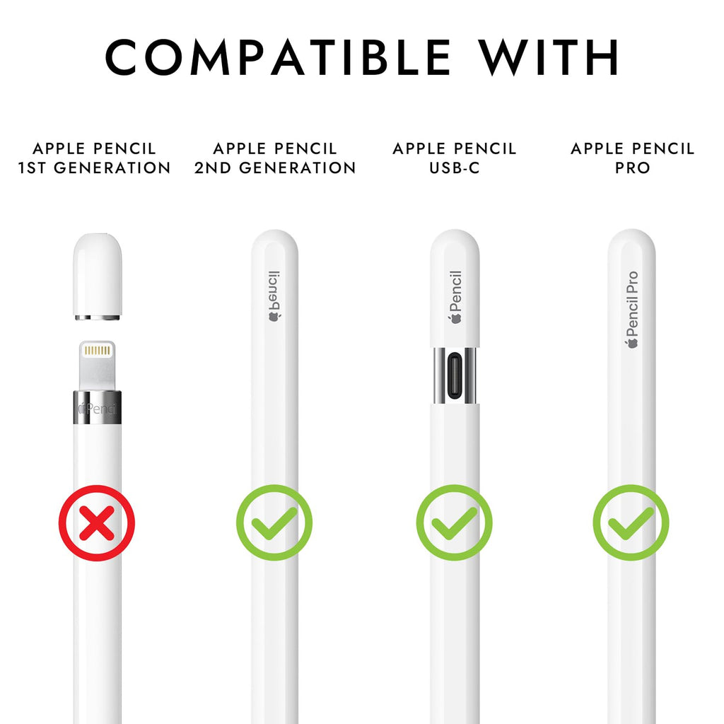 Silicone Grip Compatible with Apple Pencil 2nd Generation, USB-C & Pro Z879