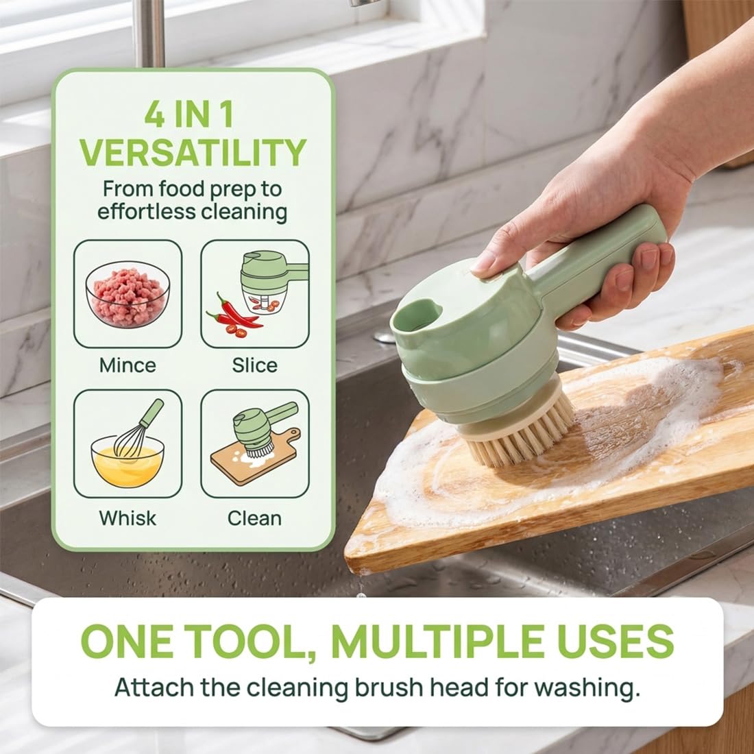 4 in 1 Handheld Electric Vegetable Cutter G860