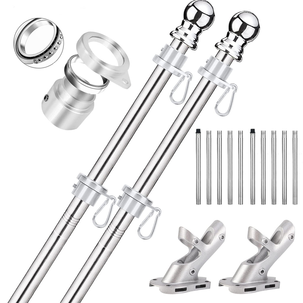 2 Pack 6 ft 1 inch Flag Poles G183776