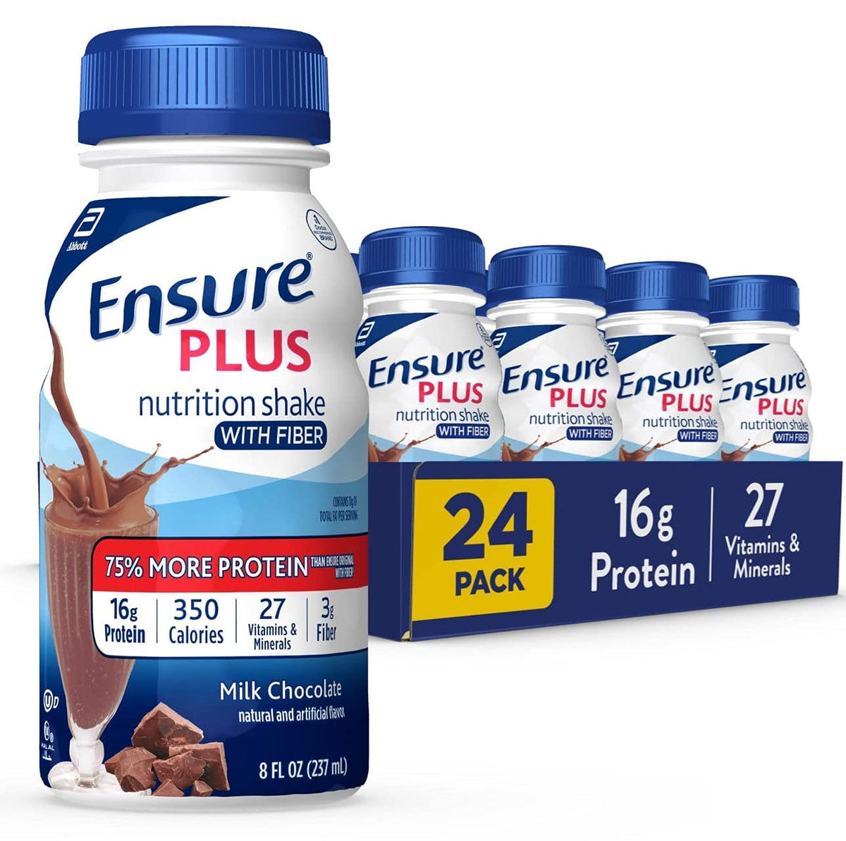 Nutrition Shake with 16 Grams of Protein, Milk Chocolate, 8 Fl Oz (Pack of 24) O513070