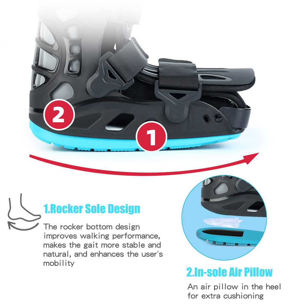 Black Medium Inflatable Walking Boot Q7874