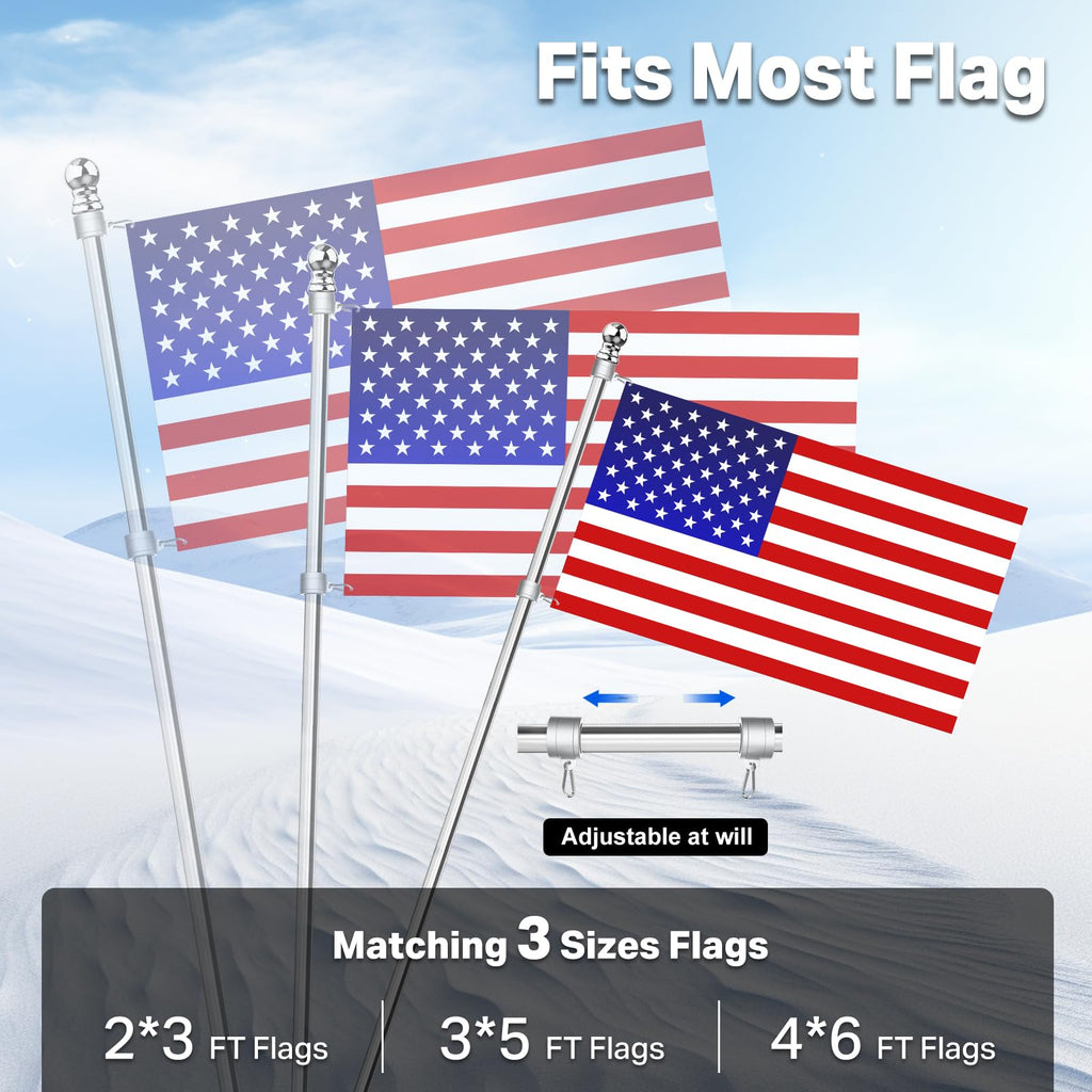 6FT 304 Stainless Steel Flag Pole C272