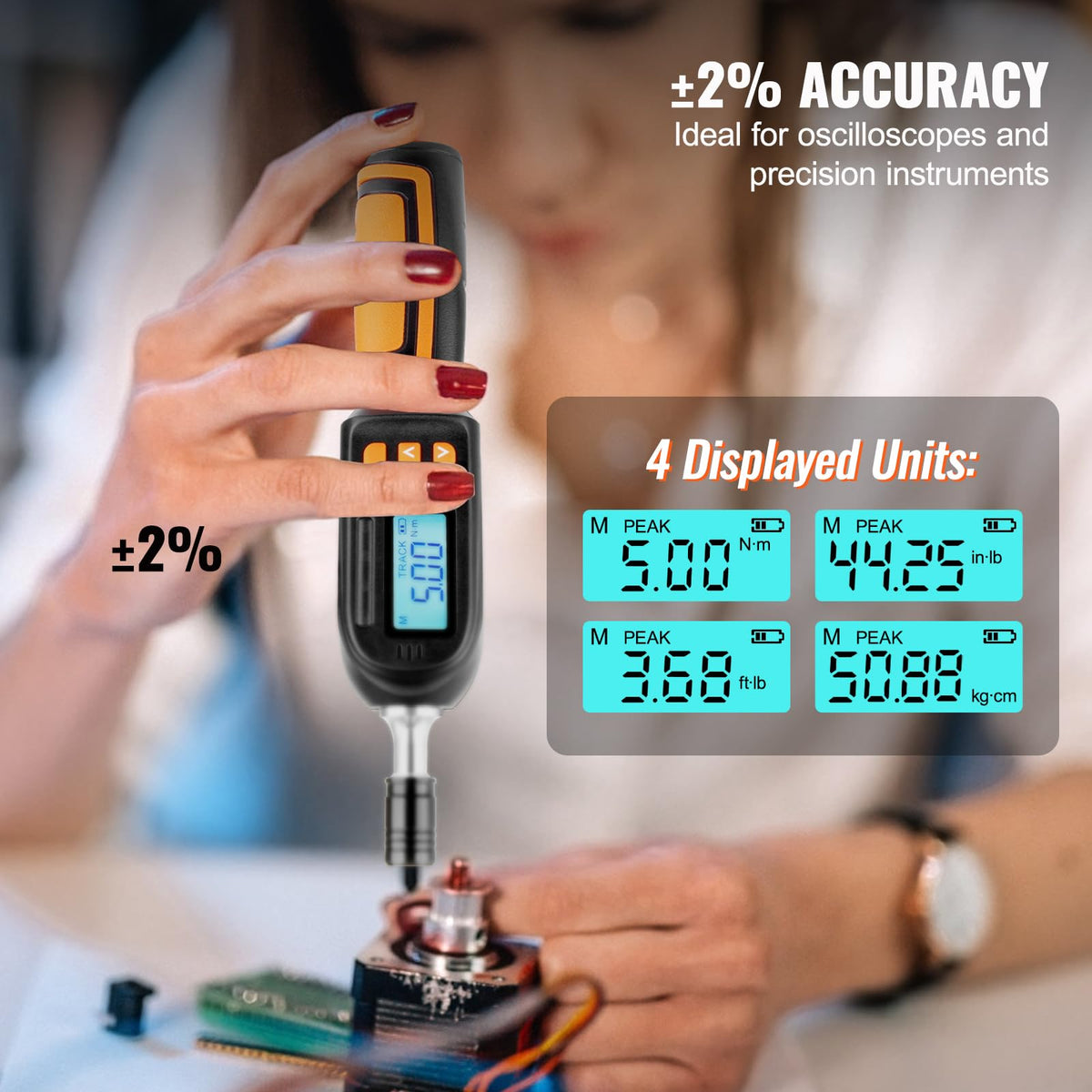1/4" Drive Digital Torque Screwdriver with LCD, Bits & Case A790732