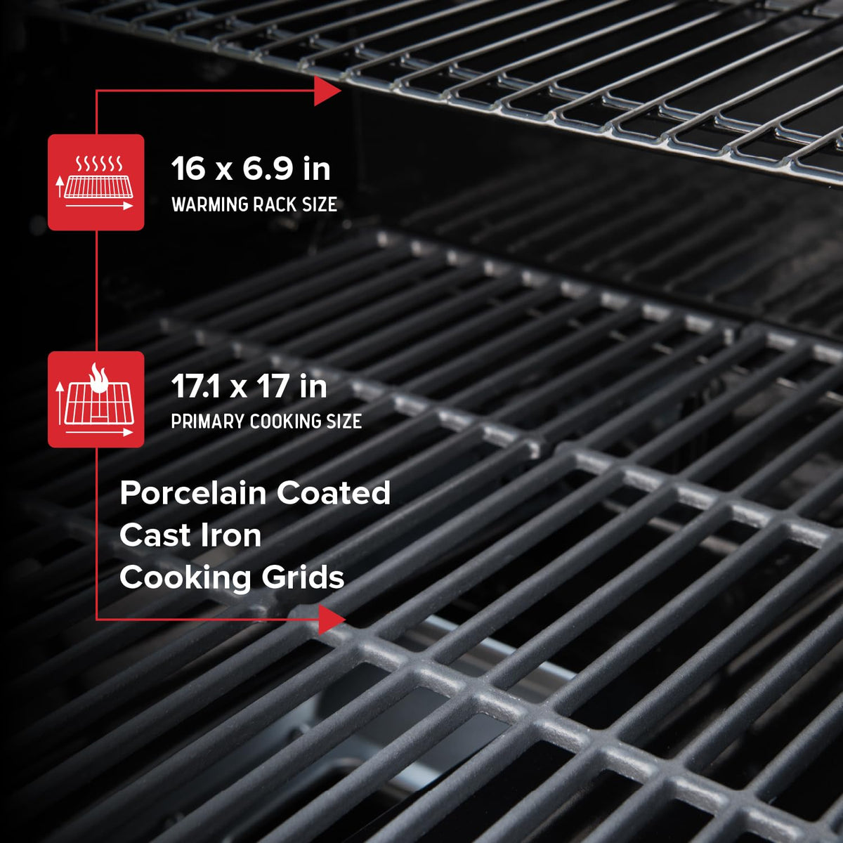2 Burner Gas Grill with Foldable Shelves I6380