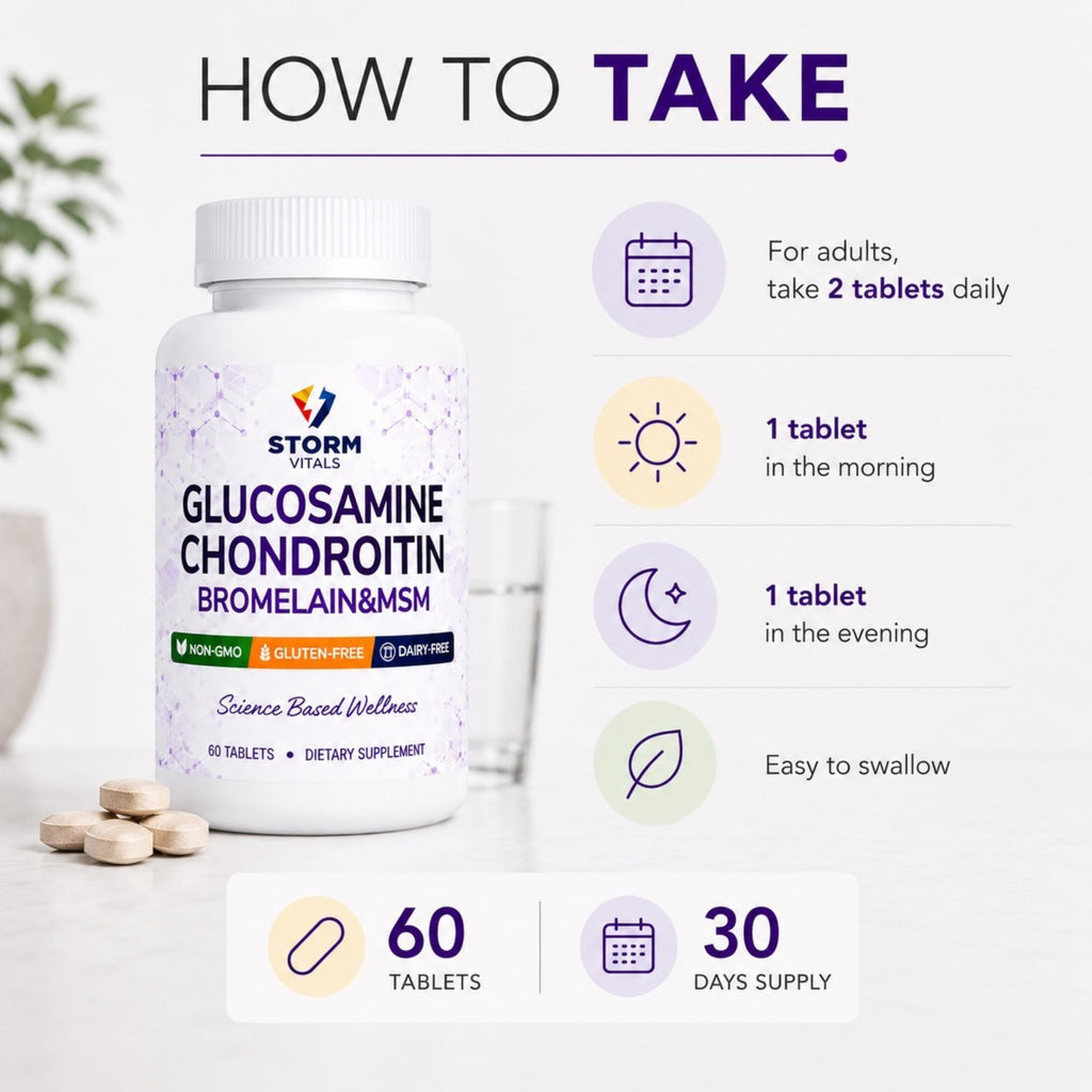 Glucosamine Chondroitin MSM Dietary Supplement 60 Tablets W89298