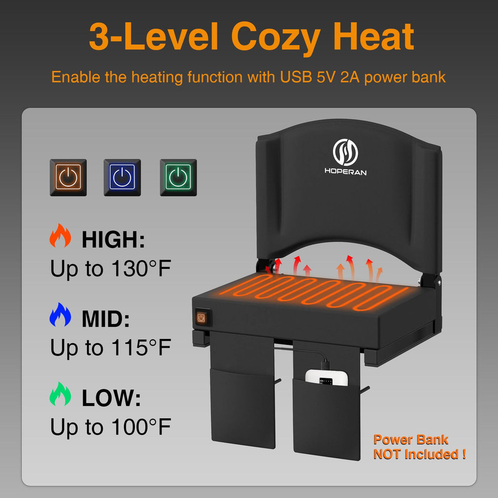 Heated Stadium Seats for Bleachers with Back Support A16256