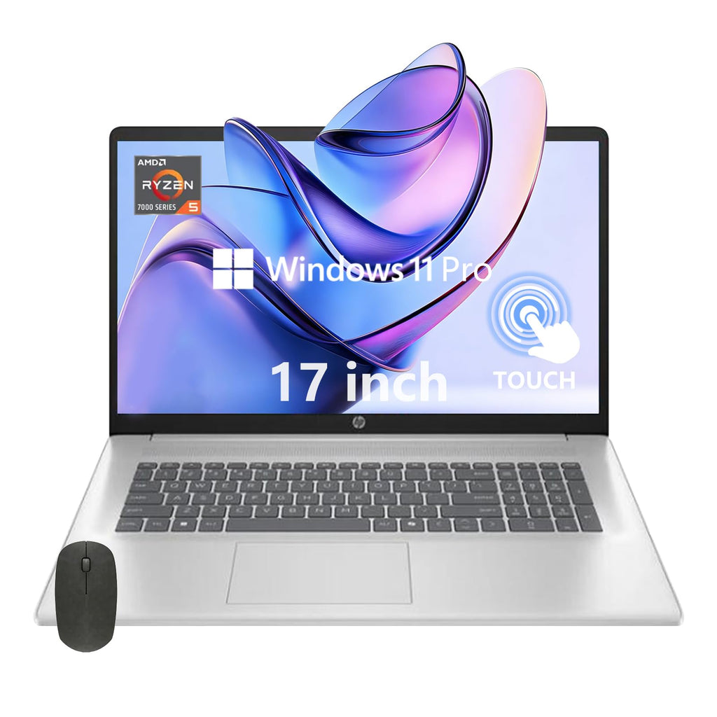 17.3" Touch Screen Laptop, 32GB RAM, 1TB SSD, AMD Ryzen 5, Windows 11 Pro, Silver A8709