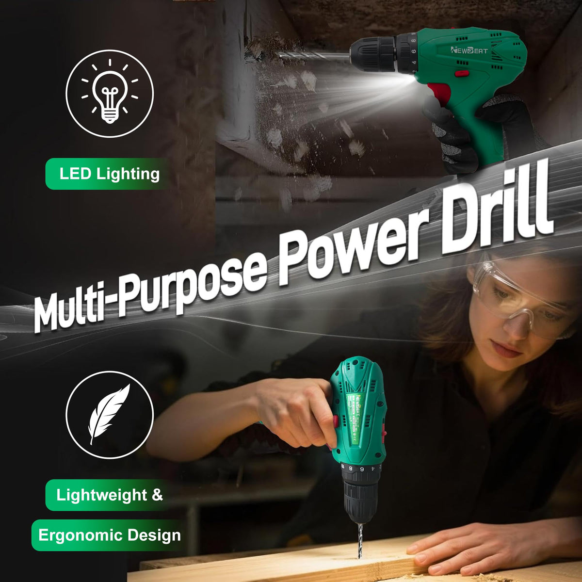 Cordless Drill Set 12V with Battery and Charger A279