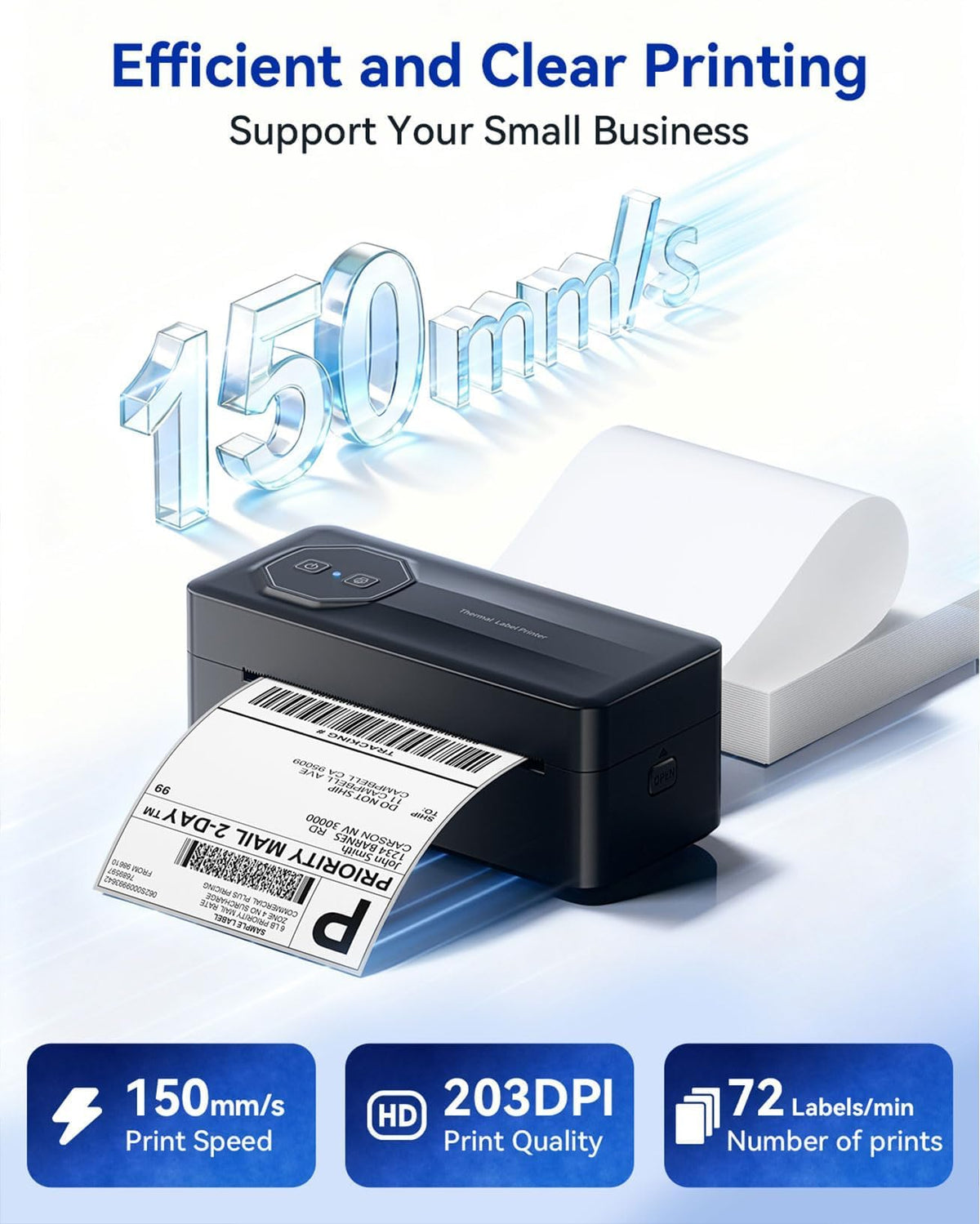 Bluetooth Thermal 4x6 Label Printer K232559